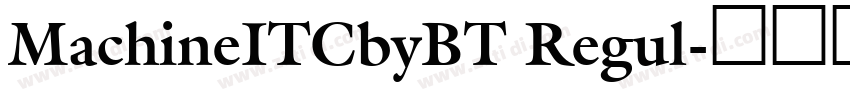 MachineITCbyBT Regul字体转换